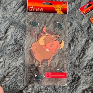 Disney Lion King Pumbaa and Bugs Stickers - Brown and Green